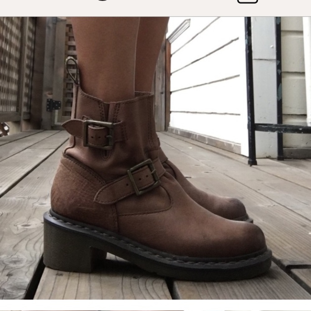ISO - Brown chunky-heeled Doc Martens